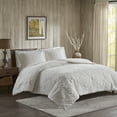thumbnail image 1 of Woolrich Teton Embroidered Plush Coverlet Set, King/Cal King, Ivory, 1 of 6