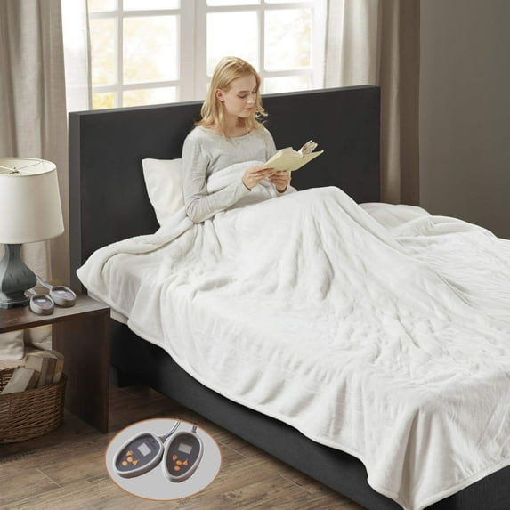 Woolrich Ultra Soft Electric Blanket w/Auto Shutoff, King: 100x90", Ivory