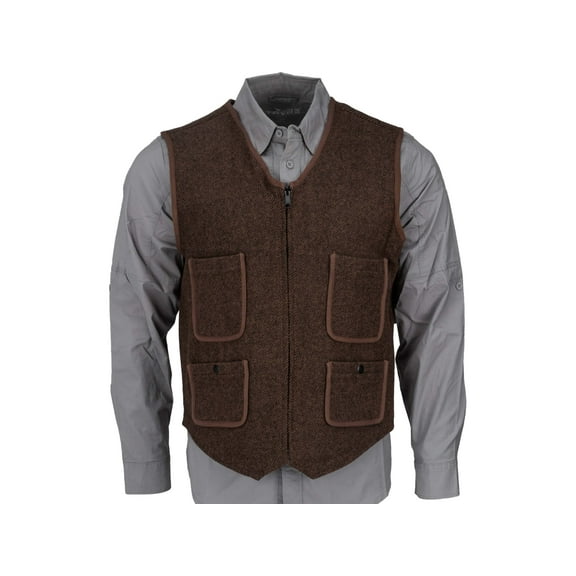 Woolrich Utility 12 Full Zip Vest, Brown, L