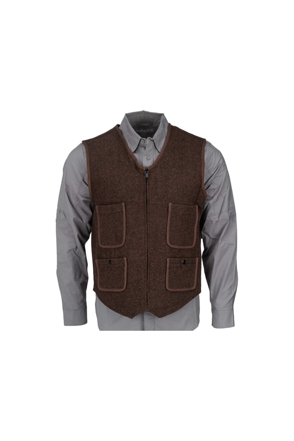 Utility 12 Full Zip Vest, Brown, L