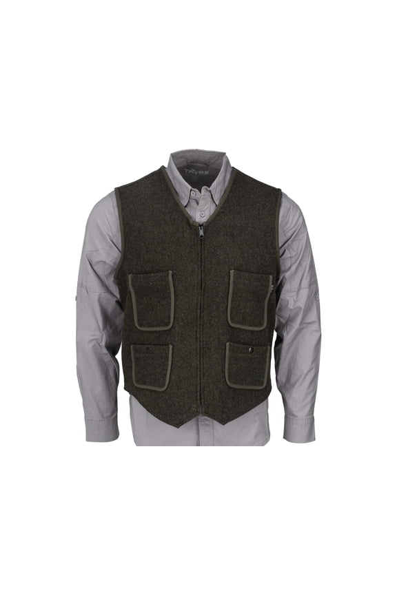 Utility 12 Full Zip Vest, Olive Green, L