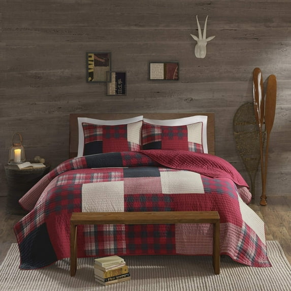Woolrich WR14-1731 Sunset Coverlet Mini Set King/Cal King Red,King/Cal King