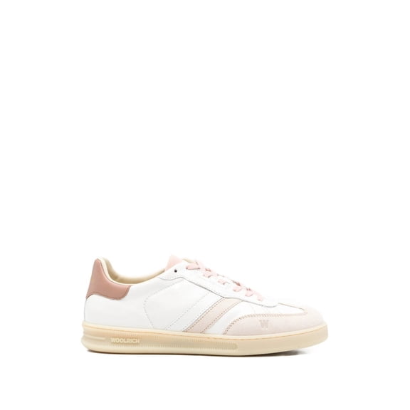 Woolrich White Double U.T Cracked Calf Sneakers Neutrals (Women's)