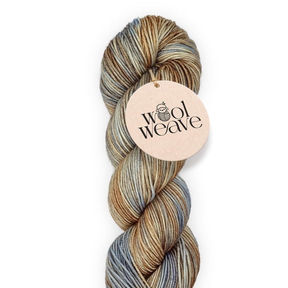 Woolweave Superwash Merino Wool Yarn, 100gr, 240 Yards, Hand Dyed, Dk Weight - Blue Dune