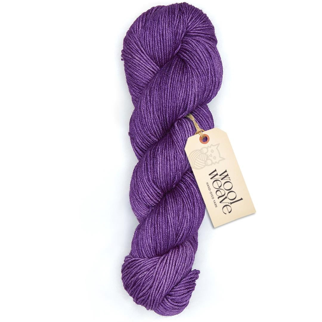 Woolweave Superwash Merino Wool Yarn - Hand-Dyed DK Weight, 100g, 240 Yards - Amethyst