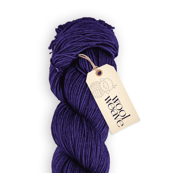 Woolweave Superwash Merino Wool Yarn - Hand-Dyed DK Weight, 100g, 240 Yards - Java Plum