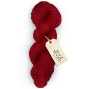 Woolweave Superwash Merino Wool Yarn - Hand-Dyed DK Weight, 100g, 240 Yards - Red Rose
