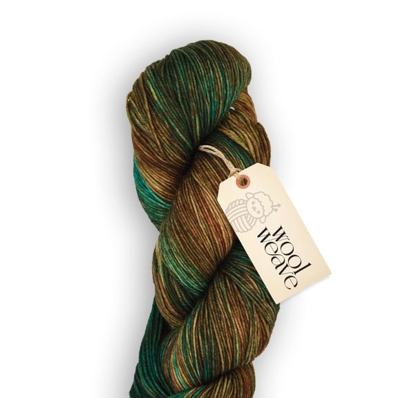 Woolweave Variegated Fingering Yarn, Merino Wool Blend, Hand Dyed, 100g, 438yd - Himalayas