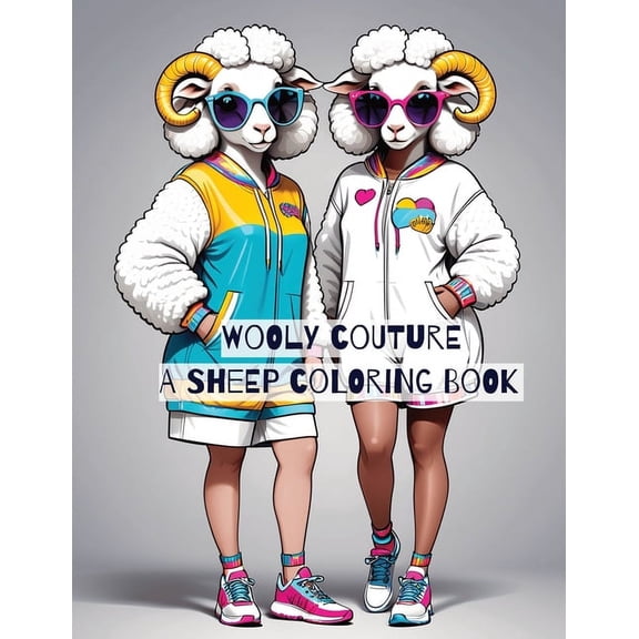 Wooly Couture: A Sheep Coloring Book, (Paperback)