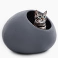 thumbnail image 1 of Woolygon Premium Wool Cat Cave Bed - Felt Cat Cave Handmade from 100% Merino Wool, Eco-Friendly Felt Cat Bed for Indoor Cats and Kittens, 1 of 5