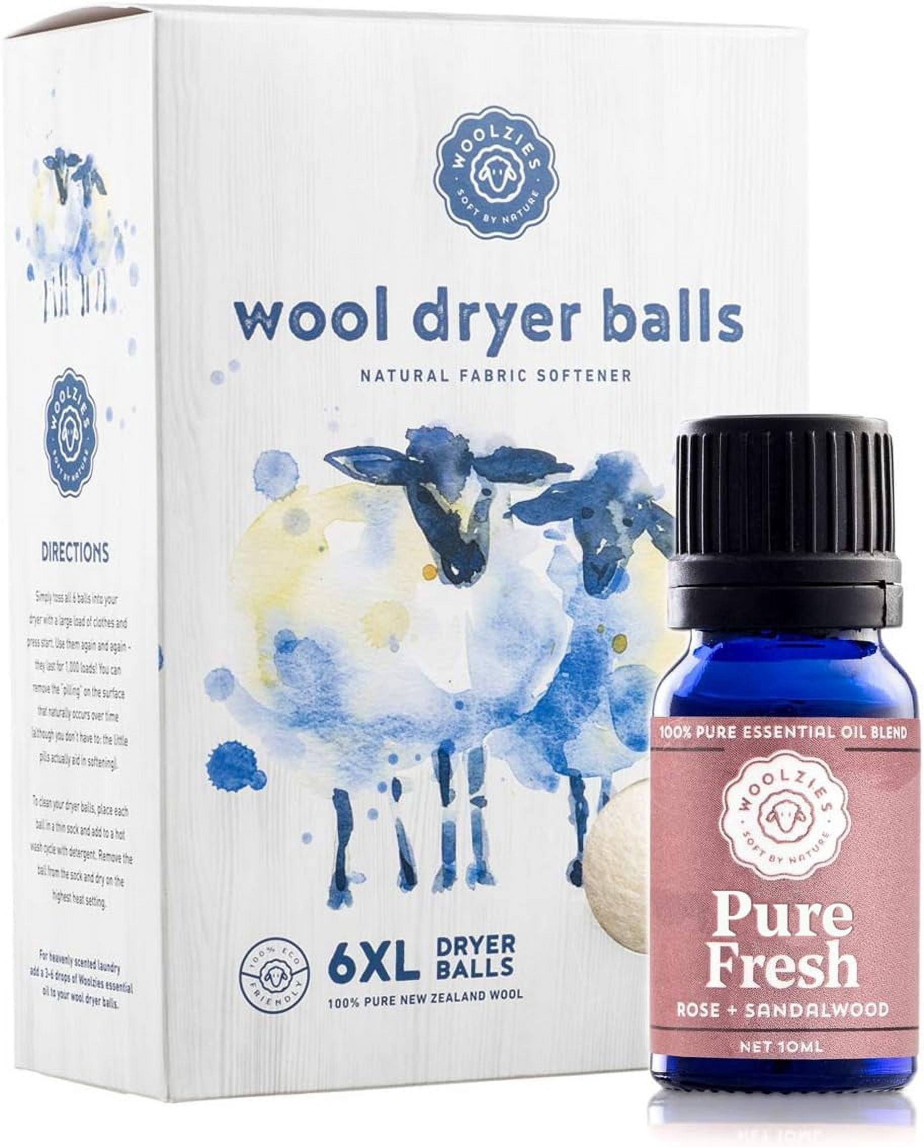 Wool Dryer Balls Set of 3 + Laundry Essential Oil Collection - Thumbnail 3