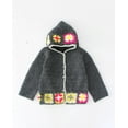thumbnail image 1 of Woonie Handmade Granny Square Hooded Cardigan-Grey, 1 of 4