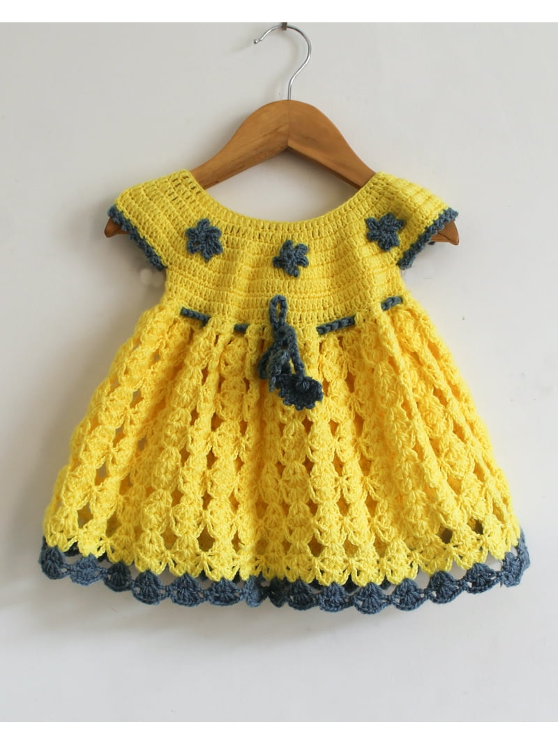 handicraft dress design Short Round Neck Babydoll Dress Handmade Multi-Color Embroidery Design