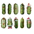 thumbnail image 1 of Wooowa 10/12PC Mini Cucumber Christmas Ornaments, Cute Small Versatile Hanging Decor for Xmas Tree, Festive Holiday Home Accents for Indoor Party, 1 of 8