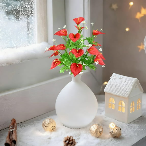 Wooowa 18-Stem Tall Calla Lily Artificial Flowers - Realistic Faux Floral Arrangement for Home Living Room Vase Tabletop Decor