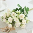 thumbnail image 1 of Wooowa 2 Bouquets of Mini Artificial Rose Bundles - 15-Head Fake Flower Arrangements, Ideal for Home & Party Decor, 1 of 6