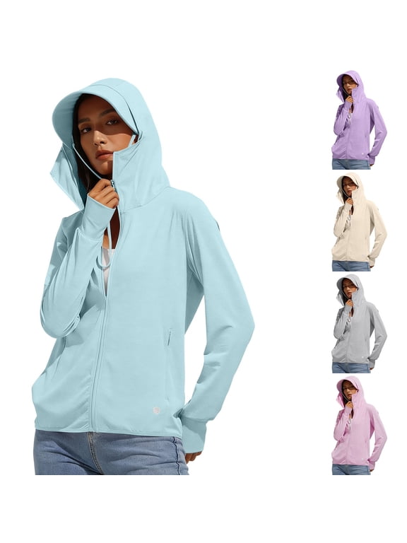 2024 Women's Nylon Hooded Cool Breathable Sun-protective Clothing