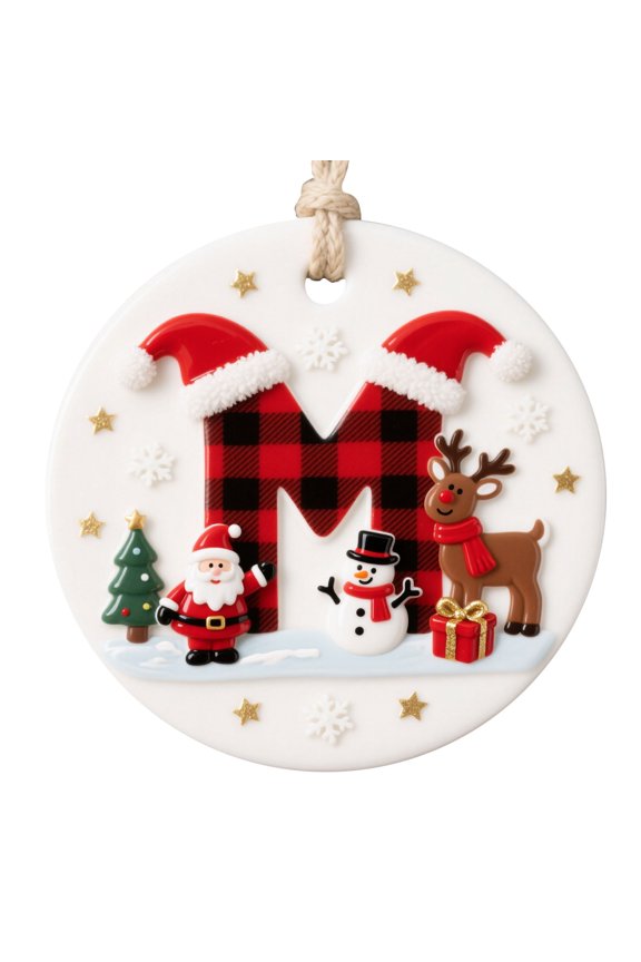 26 Pcs Alphabet Letter Hanging Signs - Festive Decor for Xmas Tree & Home Party Wall