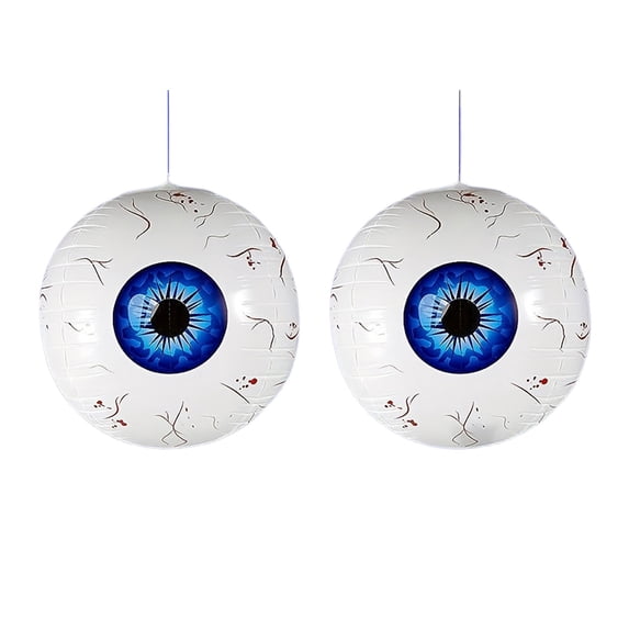 Wooowa 2PCS Halloween Inflatable Eyeball Decorations Bloodshot Eyeball Balloons Set Hanging Horror Eye Ornaments For Halloween Yard Window Party Decor