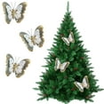 thumbnail image 1 of Wooowa 3PCS Handmade Glitter Mesh Butterfly Ornaments with Clips, 4-Color DIY Hanging Pendants for Xmas Tree Decorations, 1 of 7