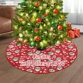 thumbnail image 1 of Wooowa 48Inch L-Size Plush Christmas Tree Skirts, Festive Party Scene Decorative Tree Base Aprons, 1 of 6