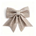 thumbnail image 1 of Wooowa Christmas Glitter Fabric Bows Pre Tied Sparkly Bow Ornaments 6.69x7.09 Inch for Tree Wreath Garland and Holiday Gift Box Home Decoration, 1 of 7