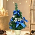 thumbnail image 1 of Wooowa Christmas Mini Tabletop Tree Figurines, Festive Small Decor for Desks & Countertops, 1 of 7