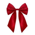 thumbnail image 1 of Wooowa Christmas Satin Ribbon Bows 10 Pcs 7.87 Inch Pre Tied Fabric Bow Ornaments for Christmas Tree Wreath Gift Box and Holiday Home Decoration, 1 of 7