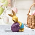 thumbnail image 1 of Wooowa Easter Cute Bunny Egg Figurine Set, Colorful Spring Bunny Ornament, Festive Easter Holiday Home & Party Tabletop Decor, 1 of 6