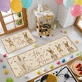 thumbnail image 1 of Wooowa Easter Family Theme Kitchen Rug Set, for Cute Bunny Egg Pattern Entrance Hallway Floor Mat Decor, 1 of 6