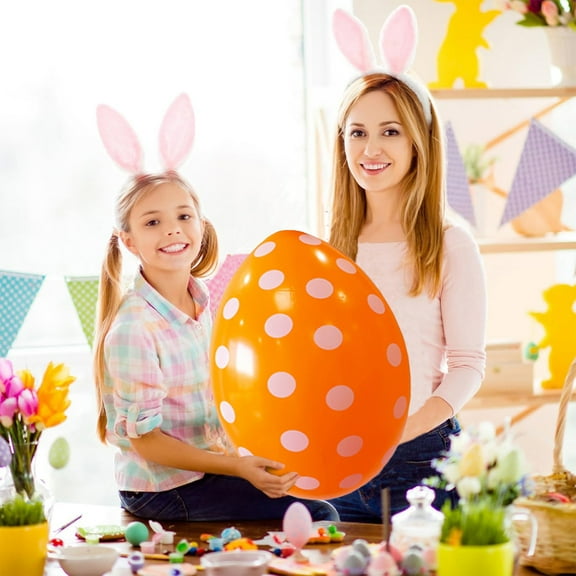 Wooowa Easter Festival Inflatable Egg Outdoor Yard Toy, for Colorful Kids Garden Party Decoration