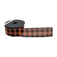 thumbnail image 1 of Wooowa Halloween Cats Skull Plaid Ribbon Polyester 141.7x1.5 Inch for Gift Wrapping Wreath Holiday Party Supply, 1 of 7
