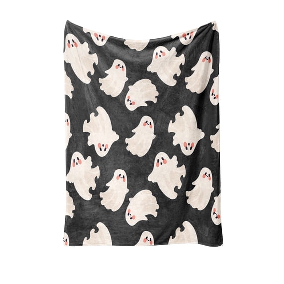 Wooowa Halloween Flannel Blanket Polyester 39.4x29.5 Inch for Nap Air Conditioning Sofa Bed Warm Cozy Throw