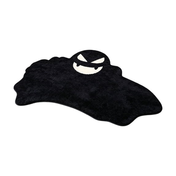 Wooowa Halloween Irregular Ghost Shape Floor Mat Polyester 35.4x17.7 Inch Non Slip for Bathroom Entryway Rug and Doormat