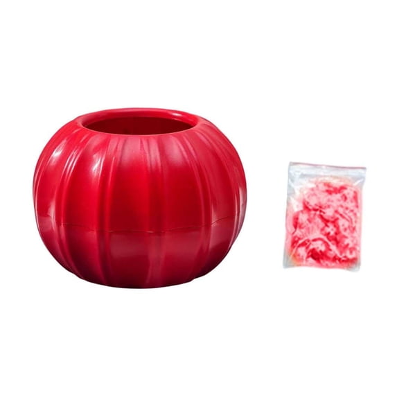 Wooowa Halloween Pumpkin Shape Plastic Flower Pot Planter 5.5x5.5x4.3 Inch for Desk Balcony Garden Decor