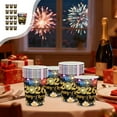 thumbnail image 1 of Wooowa Happy New Year Black Gold Disposable Dinnerware Set - Paper Plates Cups Napkins for Home Party Holiday Celebration Supplies, 1 of 6