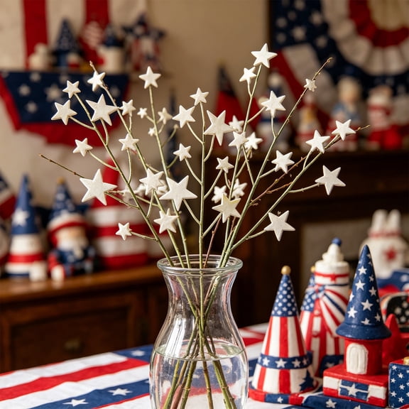 Wooowa Independence Day Festival Costume Star Model Decorative Accessory Ideal for 4th of July Decorations Patriotic Decor Suitable for Party Dress Up Festive Matching Supply