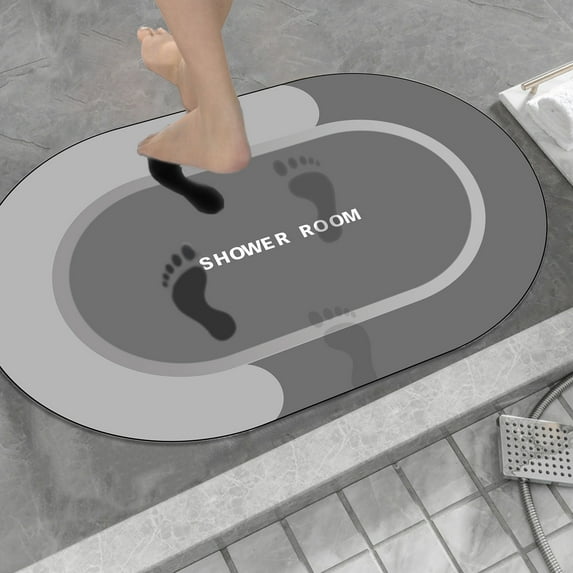 Wooowa New Style Bath Mat - Quick-Dry Non-Slip Shower Mat, Absorbent Floor Pad for Bathtub & Shower Areas