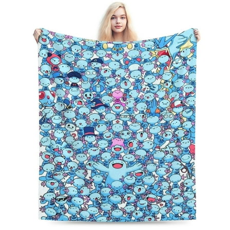 Wooper Blanket, Soft Warm Cozy Plush Throw Blanket Gifts for Adults Kids, Lightweight Fuzzy Comfy Flannel Blankets for Couch Bed House Decor Travel 40"X30"