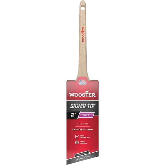 Wooster 0052240020 2" 2" Silver Tip Thin Angle Sash Paintbrush