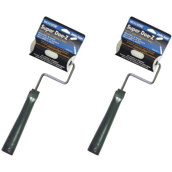 Wooster 4.5" Jumbo-Koter Super Doo-Z 3/8" Nap Roller & Sherlock Mini Frame 2-Pack # RR113-4.5-2PK
