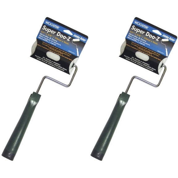 Wooster 4.5" Jumbo-Koter Super Doo-Z 3/8" Nap Roller & Sherlock Mini Frame 2-Pack # RR113-4.5-2PK