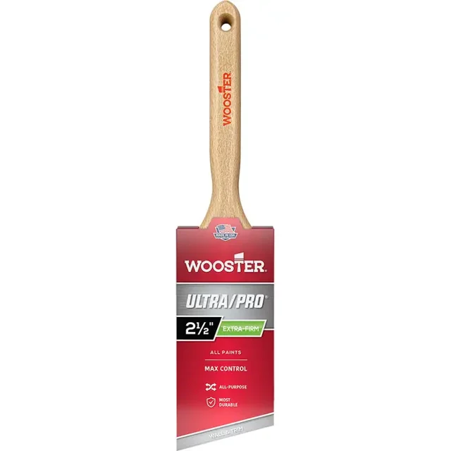 Wooster Penseel 5224 zilveren Tip dunne hoek Sash penseel 1 Inch Geen