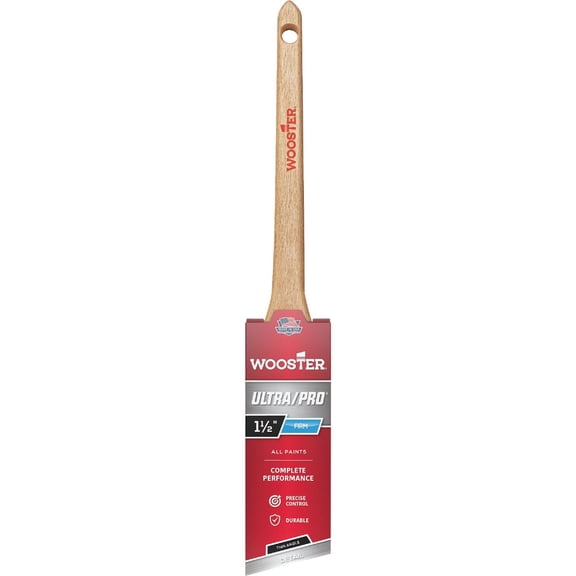 Wooster 4181-1 1/2 Ultra/Pro Firm Willow Thin Angle Sash Paintbrush, 1-1/2-Inch, Brown