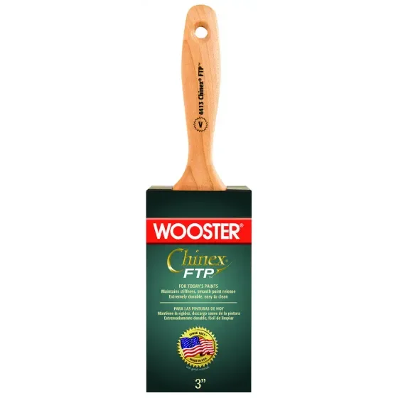 Wooster 4413-3 Chinex FTP Chinex 3 Inch Varnish Brush, Each