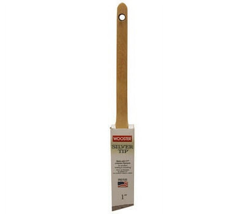 Wooster 52241 Silver Tip Soft Polyester Thin Angle Sash Brush 1 Inch