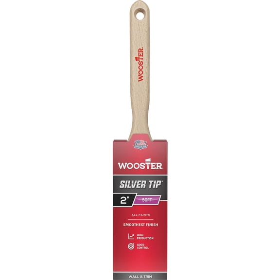 Wooster Brush 5220-2 Silver Tip Flat Sash Paintbrush, 2-Inch