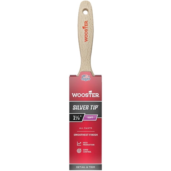 Wooster Brush 5222-1 1/2 5222-1-1/2 Silver Tip Paintbrush, 1-1/2-Inch - 3 Pack