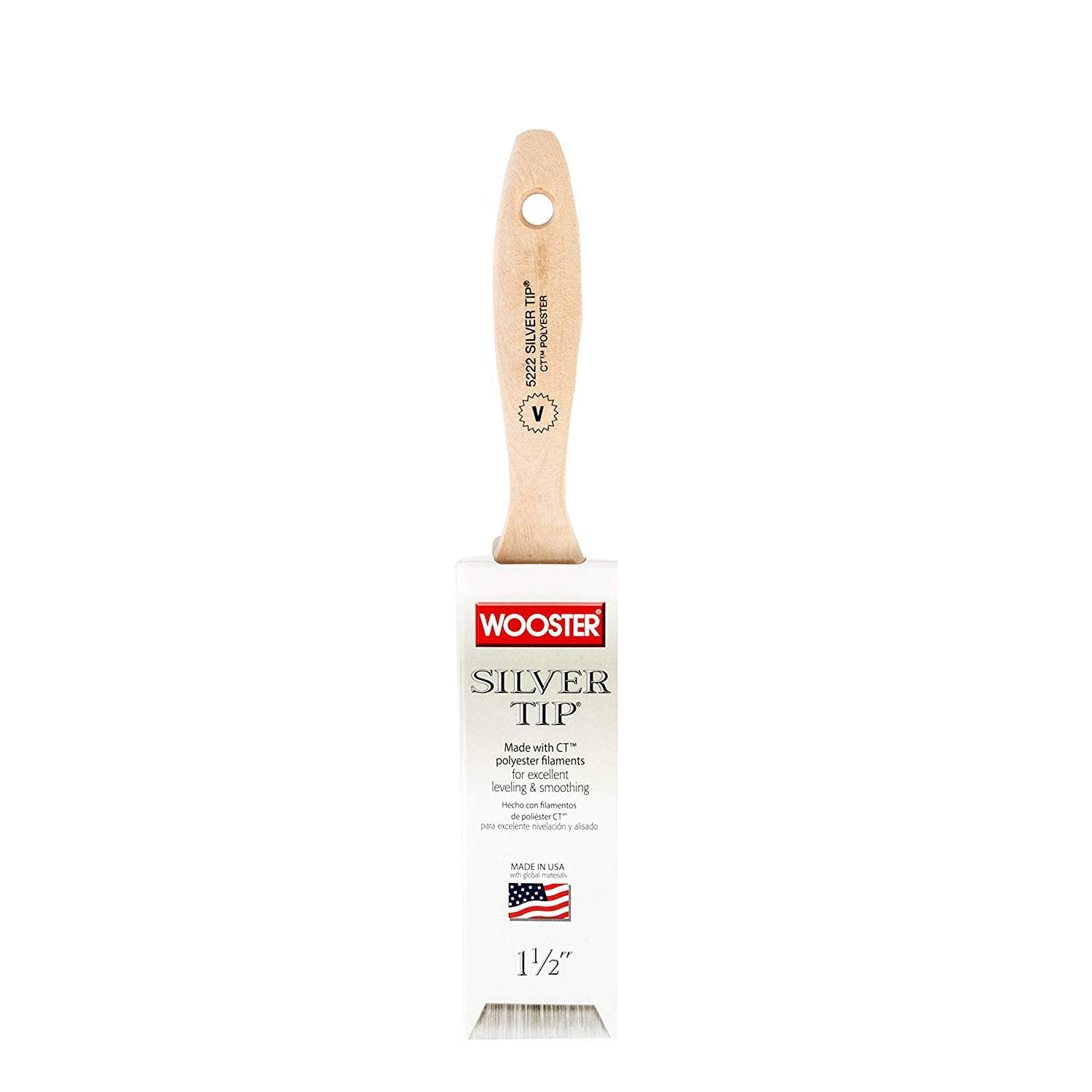 Wooster Brush 5222-1-1/2 Silver Tip Paintbrush, 1-1/2-Inch