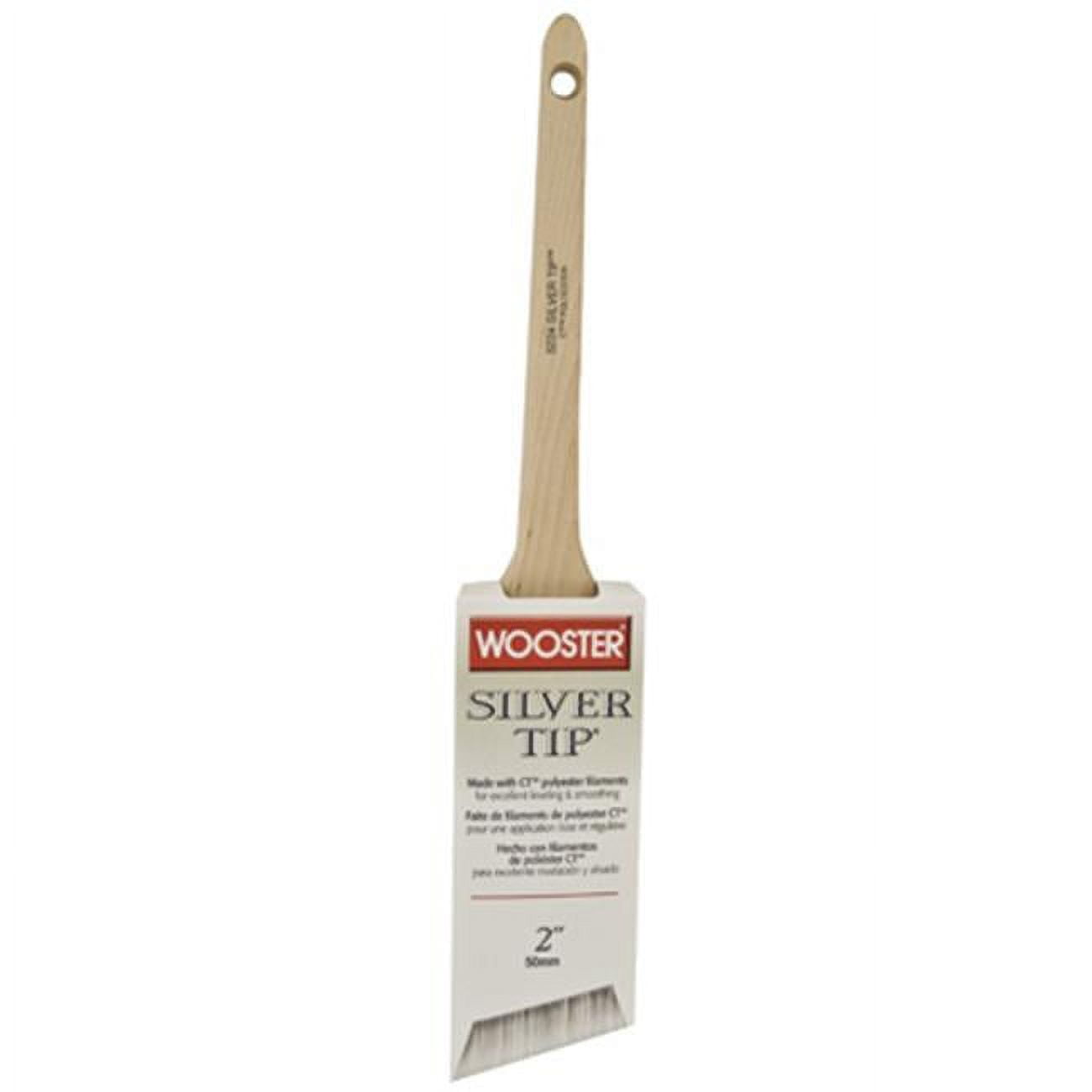 Wooster Brush 52242 2 in. Thin Angle Sash Paint Brush, Silver Tip